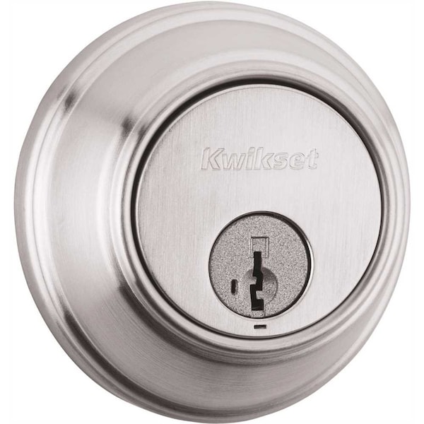 Kwikset 816 Series Satin Chrome Single Cylinder Key Control Deadbolt Featuring SmartKey Security - 816 26D SMT RCAL RCS KC IN BOX