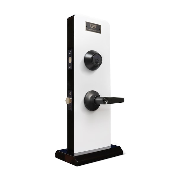 Premier Lock Entry Door Lever Combo Lock Set with Deadbolt Set of 6, Keyed Alike, Matte Black, 6PK - LED07-6