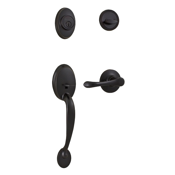 Weslock Hillcrest SGL CYL Handleset Somerset Trim ORB - 02810-1V1FR2D