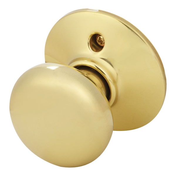 Schlage Schlage Plymouth Bright Brass Dummy Knob Right or Left Handed - F170PLY605