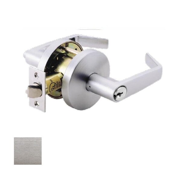 Orca Hardware Storeroom Lockset, Schlage C-Keyway, US26D Satin Chrome Finish, Captain Lever, ANSI Strike, 2-3/4 - OCL280SC-26D-CAP