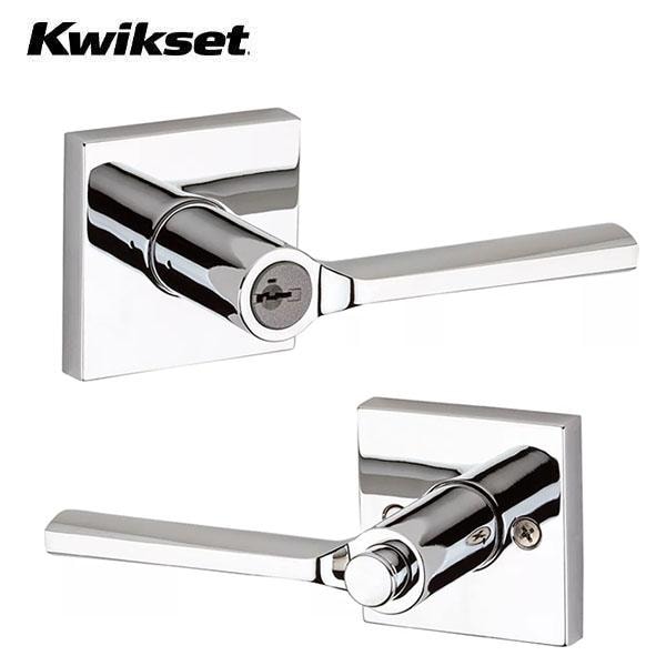 Kwikset Kwikset: Lisbon Entry Lever with Square Rose / Polished Chrom / with SmartKey Technology - KWS-156LSL-SQT-SMT-26