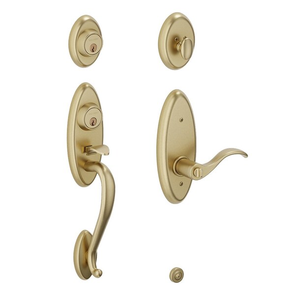 Baldwin Estate Baldwin Landon Two Point Right Hand Single Cylinder Tubular Handleset Satin Brass Brass Finish - 853450442RH