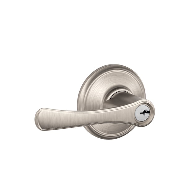 Schlage Schlage Avila Satin Nickel Entry Door Knob 1-3/4 in. - F51VVLA619
