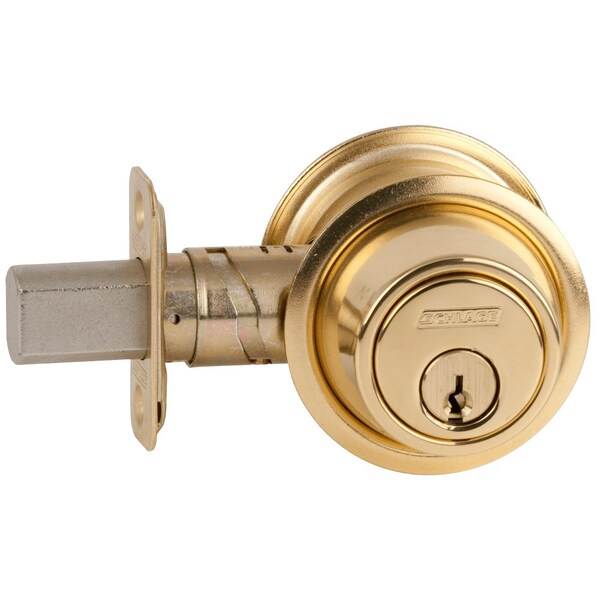 Schlage Grade 2 Double Cylinder Deadbolt, Conventional Cylinder, Adjustable 2-3/8-in and 2-3/4-in Backset, S - B562P 605 S123