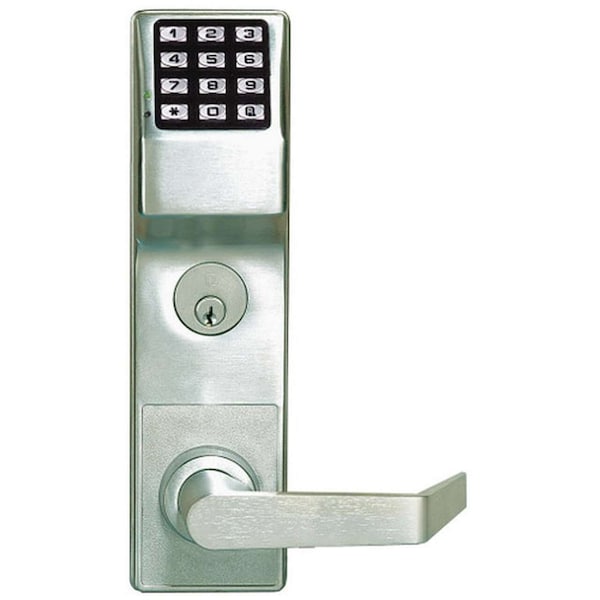 Alarm Lock Trilogy Network Electronic Keyless Lock, Entry with Key Override, Satin Chrome, Series DL - ALL-DL6500CRL-26D