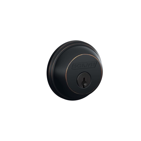 Schlage Schlage B-Series Aged Bronze Brass Single Cylinder Deadbolt - B60N716K4