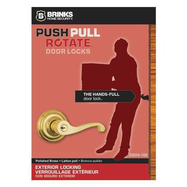 Brinks Home Security Glenshaw Keyed Entry PPR Lever Plh Brass - C23014RH-105