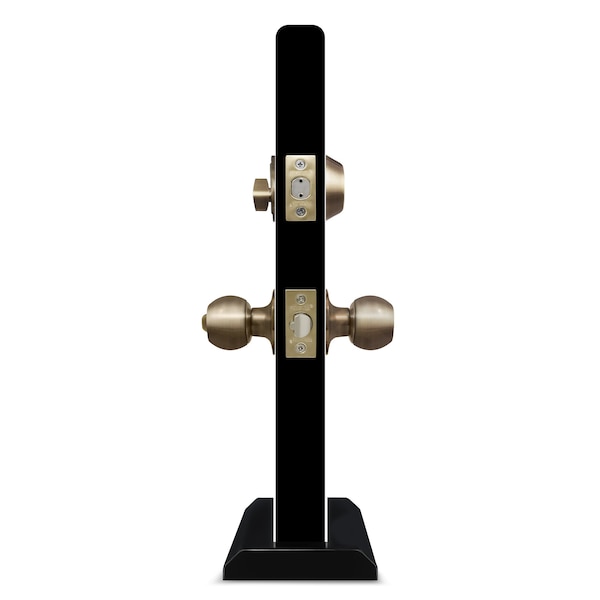 Premier Lock Entry Door Knob Combo Lock Set with Deadbolt Set of 2, Keyed Alike, Antique Brass, 2PK - ED04-2