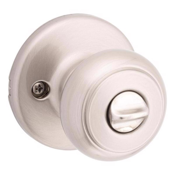 Kwikset Kwikset SmartKey Security Satin Nickel Entry Knob KW1 2-3/4 in. - 94002-954