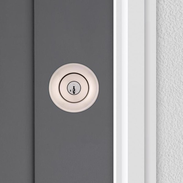 Kwikset Kwikset SmartKey Security Satin Nickel Entry Knob KW1 2-3/4 in. - 94002-954
