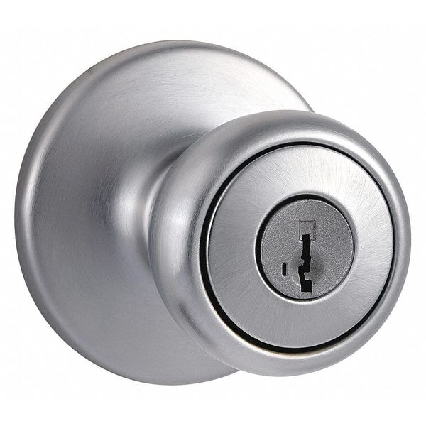 Kwikset Knob Lockset, Satin Chrome, Tylo Style - 400T-26DS