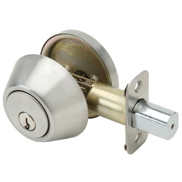 Pamex Pamex FD261 Single Cylinder Deadbolt Grade 3 with KW1 Keyway; Satin Stainless Steel - FD261