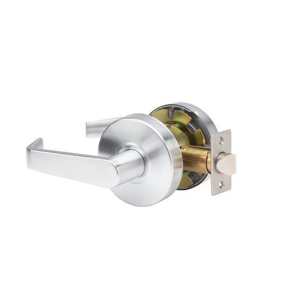 Trans Atlantic Co. LSV Saturn Standard Duty Brushed Chrome Grade 2 Commercial Cylindrical Passage Hall/Closet Door Handle - DL-LSV10-US26D