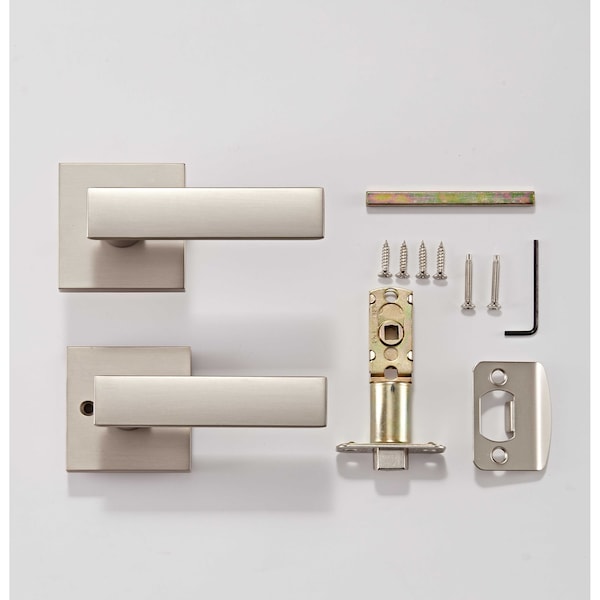 Sure-Loc Hardware Sure-Loc Hardware Cortina Passage Lever, Satin Nickel - CT101 15