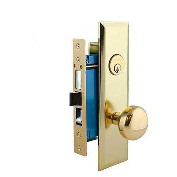 Kenaurd Kenaurd:Mortise Lockset Gold (w/ Knob) - SC1 - KML01-PB-SC1-RH