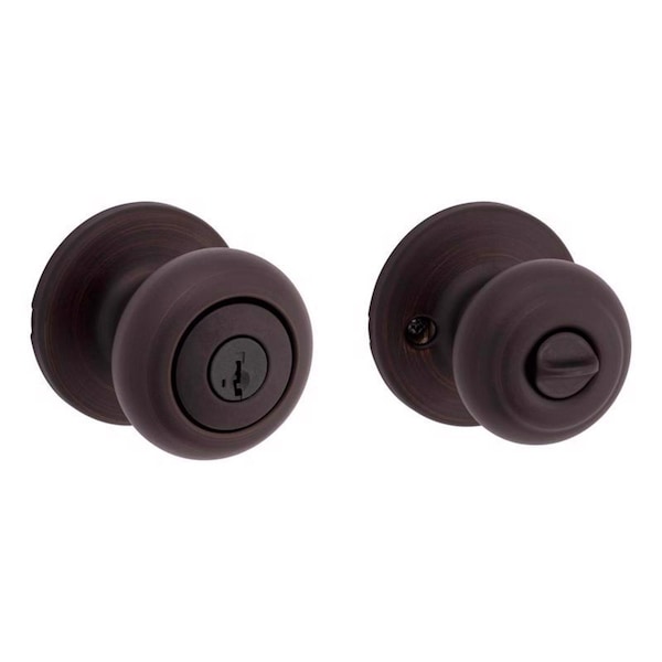 Kwikset Kwikset SmartKey Security Cove Venetian Bronze Entry Door Knob KW1 2-3/4 in. - 94002-956