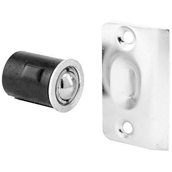 Prime-Line Prime Line Products 250645 Prime-Line Products N 7334 Drive-In Ball Catch with Strike Plate; Nickel Finish - Large - 250645