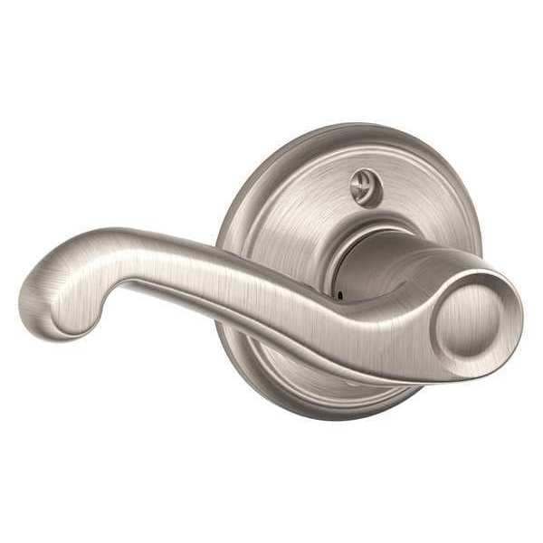 Schlage Satin Nickel Dummy Lever Lockset, Flair, Left Hand - F170 FLA 619 LH