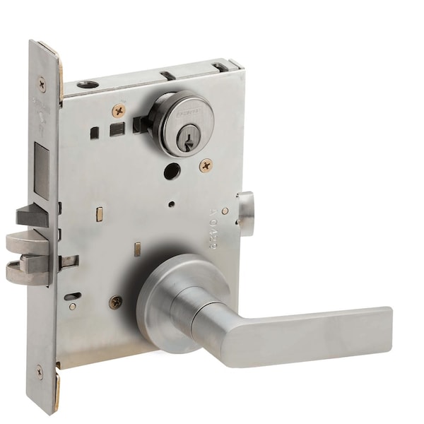 Schlage Faculty Restroom Mortise Lock with Do Not Disturb Indicator, 01A Design, Satin Chrome - L9486P 01A 626 LH