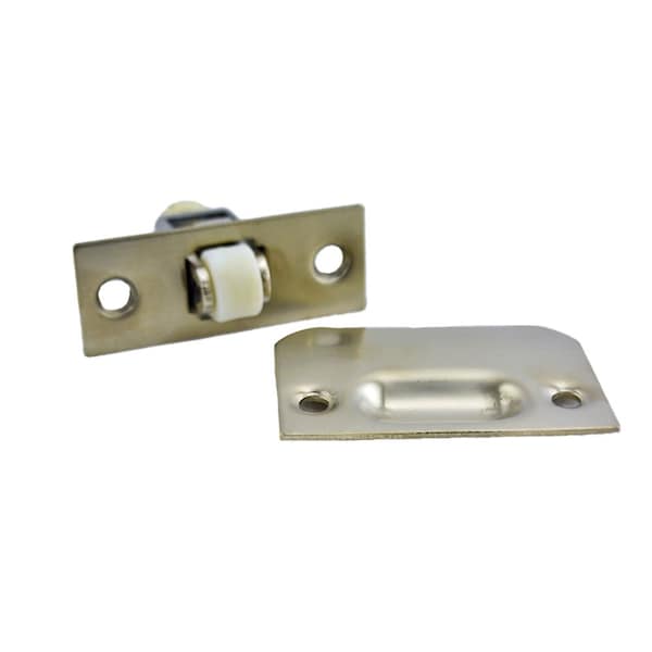 Ives Commercial Solid Brass Adjustable Roller Catch with Full Lip Strike Satin Nickel Finish - 335B15