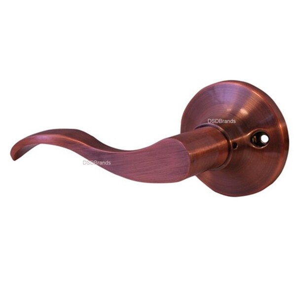 Constructor Prelude Dummy Left Lever Door Lock with Knob Handle Lockset- Antique Copper - CON-PRE-AC-DM-L