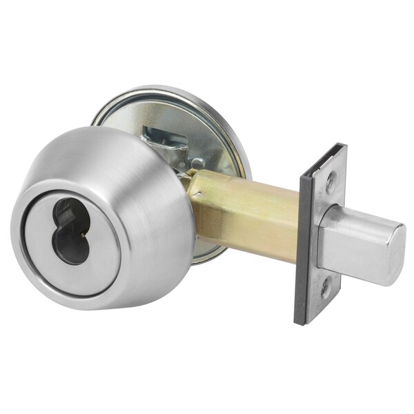 Yale Commercial Single Cylinder Grade 2 Deadbolt with D34 Latch and D243 Strike and Schlage C Keyway US26D - D212626SCHC