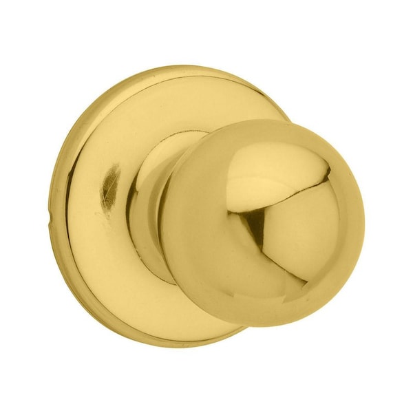 Kwikset Kwikset Polo Polished Brass Passage Door Knob Right or Left Handed - 92001-516