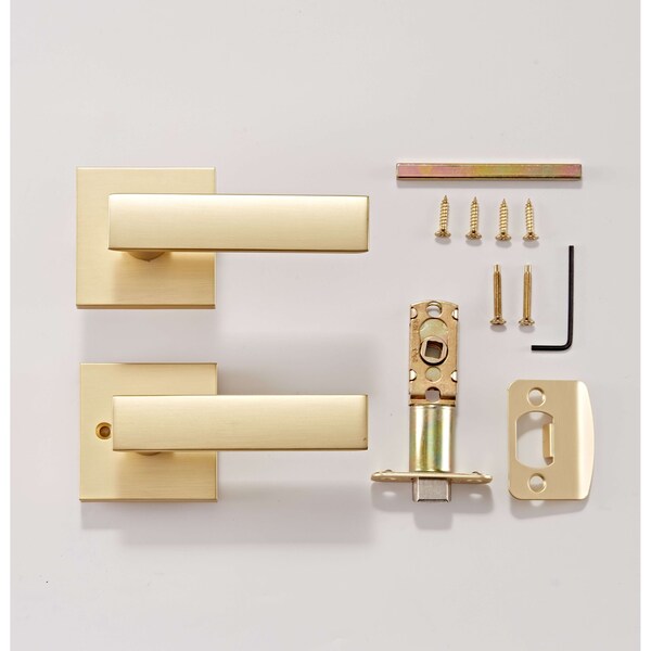 Sure-Loc Hardware Sure-Loc Hardware Cortina Passage Lever, Satin Brass - CT101 SB