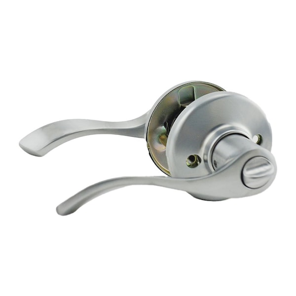 Kwikset Balboa Lever Privacy Door Lock with New Chassis and 6AL Latch and RCS Strike Satin Chrome Finish - 300BL-26D