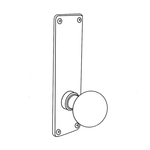 Arrow Lock Dormitory, Exit Mortise Lock, B Knob, G Escutcheon, Satin Chrome - AM19 BG 26D