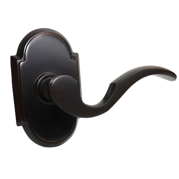 Emtek Cortina Lever Right Hand 2-3/8 in Backset Strike Passage w/# 8 Rose for 1-1/4 in to 2 in Door - 8108CUS10BRH.RLS