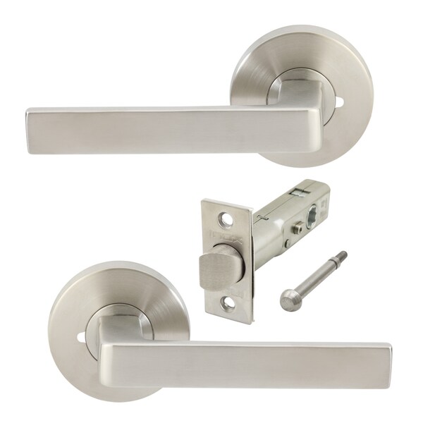 Inox RA345 Tokyo w/MicroArmor Tubular Privacy, 2-3/8" Backset, Satin S/S - RA345L462-32D-AM