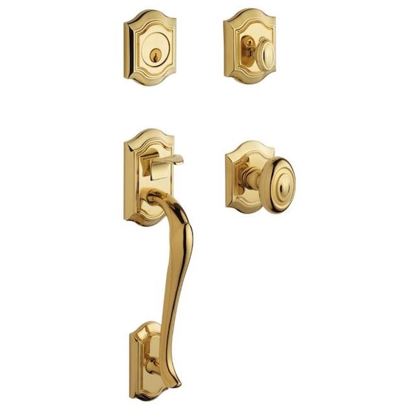 Baldwin Entry Handlesets Unlacquered Brass - 85327.031.ENTR