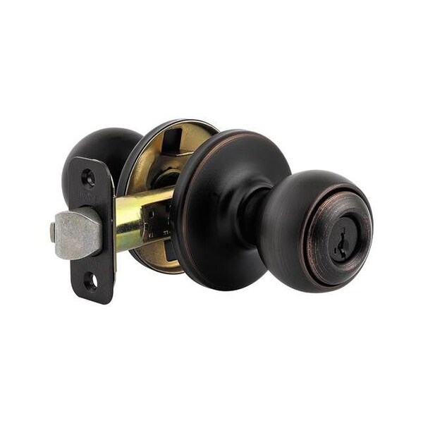 Kwikset Knob Lockset, Satin Nickel, Polo Style - 400P-11PS
