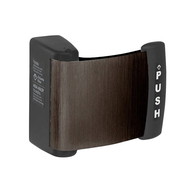 Adams Rite Curved Deadlatch Paddle, for 3-in to 3-1/4-in Thick Doors, Satin Aluminum Clear Anodized Finish, Pus - 4591-02-04-628