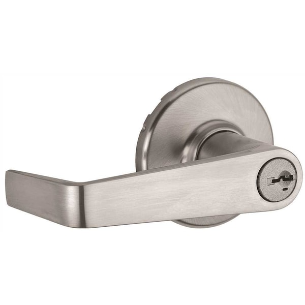 Kwikset Kingston Satin Chrome Storeroom Keyed UL Door Lever Featuring SmartKey - 781KNL 26D SMT RCAL 3028