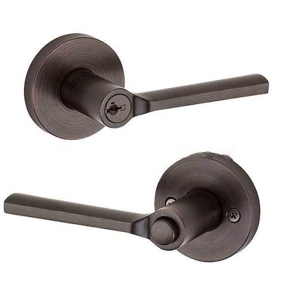 Kwikset Lisbon Keyed Entry Lever - 156LSL-RDT-11P-SMT-6AL-RCS