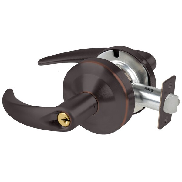 Schlage Grade 2 Office Cylindrical Lock with Field Selectable Vandlgard, Omega Lever, Conventional Cylinder,  - ALX50P OME 643E