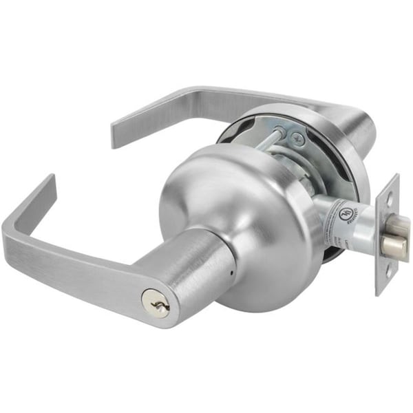 Yale Commercial Storeroom Augusta Lever Grade 1 Cylindrical Lock with Para Keyway, Satin Chrome - AU4705LN626