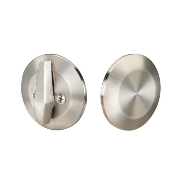 Apositos One Sided Deadbolt with Turn by Blank Plate, Satin Nickel - AP2005194