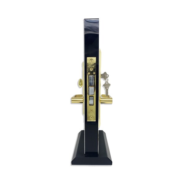 Premier Lock Brass Entry Mortise Right Hand Lock Set with 2.5 in. Backset and 2 SC1 Keys - MR03