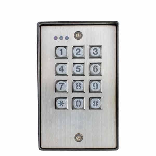 Seco-Larm Surface-Mount Outdoor Illuminated Stand-Alone Keypad. Weather resistant and vandal resista - SLM-SK-1123-SDQ