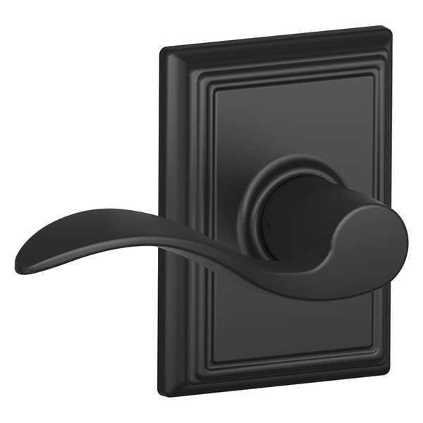Schlage Matte Black Passage Lever Lockset, Accent/Addison - F10 ACC 622 ADD