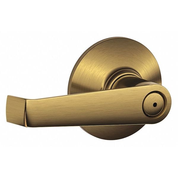 Schlage Residential Door Lever Lockset, Antique Brass, Privacy - F40 ELA 609