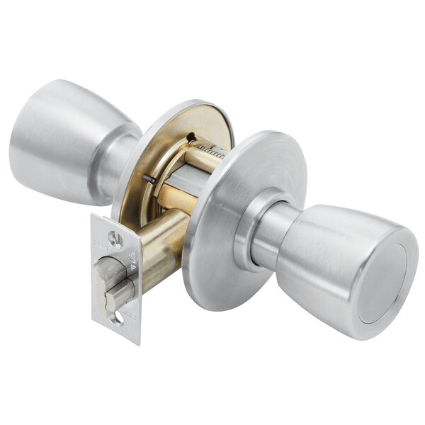 Best Grade 1 Passage Cylindrical Lock, 6 Knob, Non-Keyed, Satin Chrome Finish, Non-handed - 8K30N6AS3626