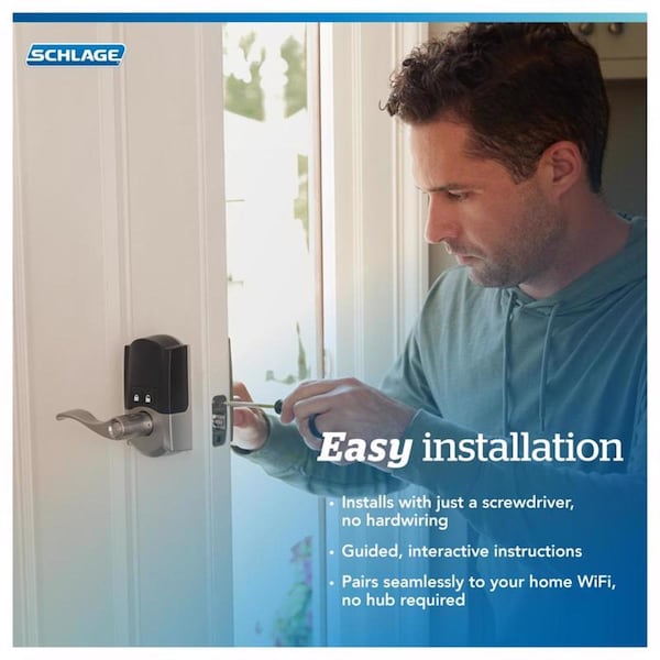 Schlage WIFI DEADBOLT W/LVR SN - FE789WBVCAM619A