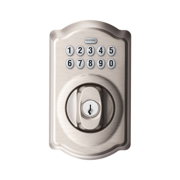 Schlage Schlage Satin Nickel Steel Electronic Deadbolt - BE365VCAM619