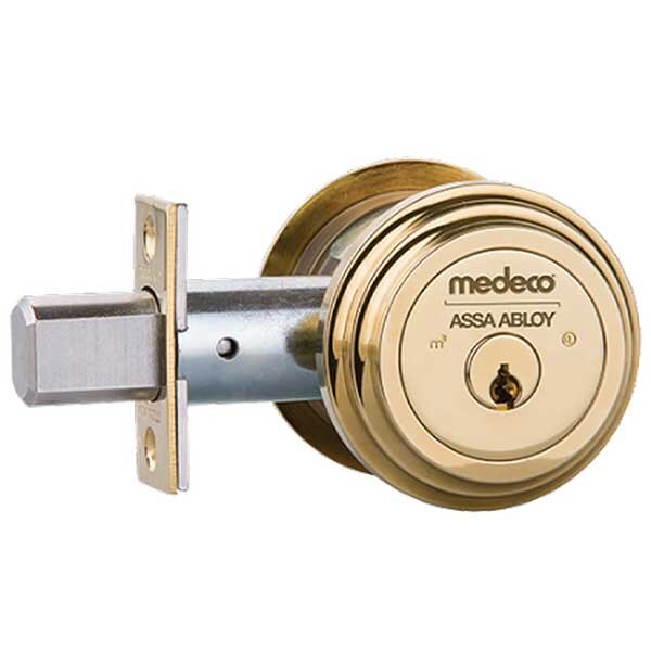 Medeco MEDECO: Maxum BiAxial Dbl. Deadbolt - 2-3/8" - Gold - 11TR623-05-DLT
