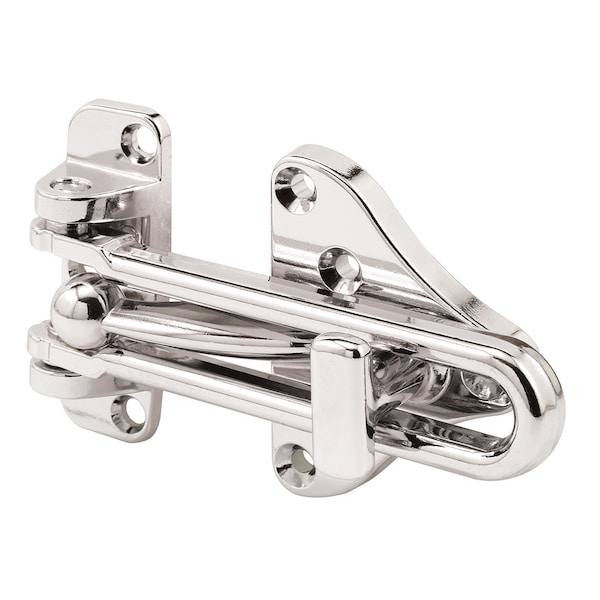 Prime-Line Swing Bar Door Guard With High Security Auxiliary Lock, Chrome Finish Single Pack - U 11318